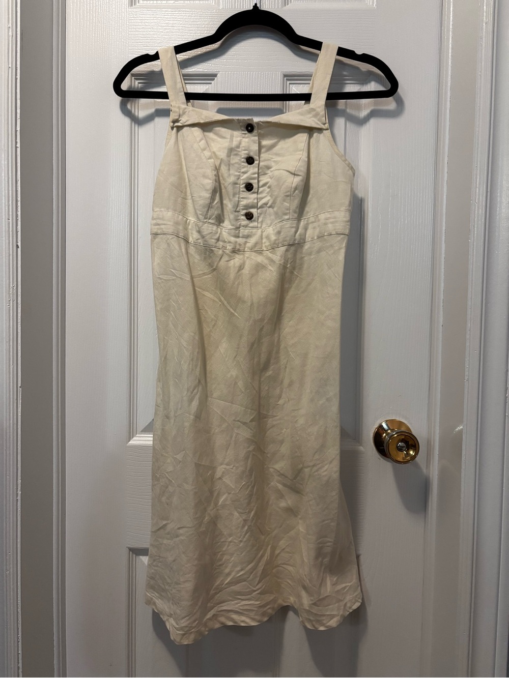 Cream Sundress with Button Straps